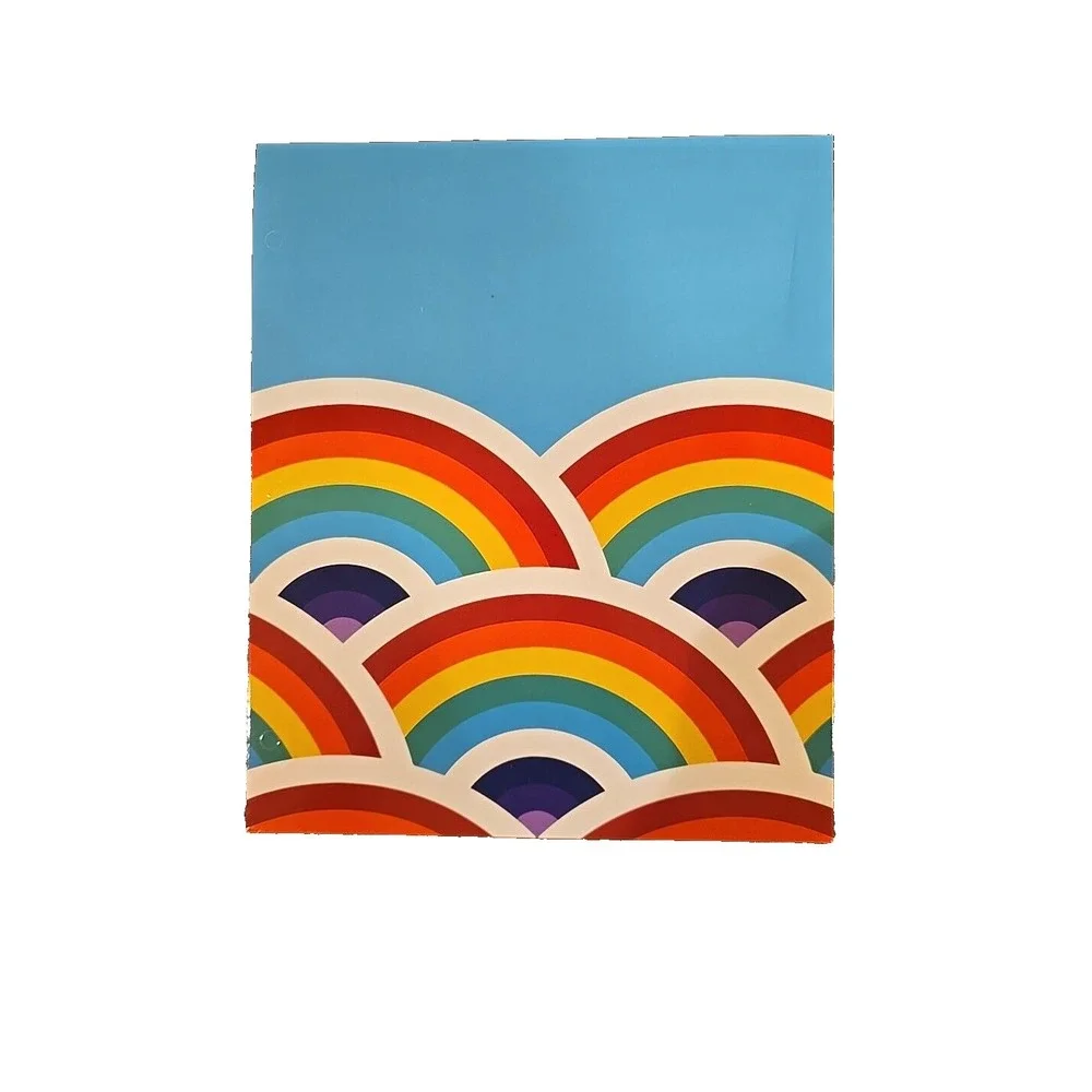 4 Pack School & Office Folders; 2 Pockets, 3 Hole Punched, 4 Designs, 9.75 x 12